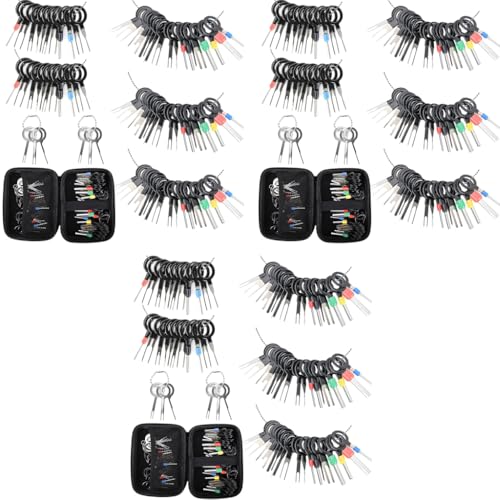 STHIRA® 240PCS Terminal Removal Tool Kit Full Size Metal Pin Blade Extractors with Durable Bag Universal Connector Car Repair Tools for Cars Motorcycles Appliances STHIRA® 240PCS Terminal Removal Tool Kit Full Size Metal Pin Blade Extractors with Durable Bag Universal Connector Car Repair Tools for Cars Motorcycles Appliances